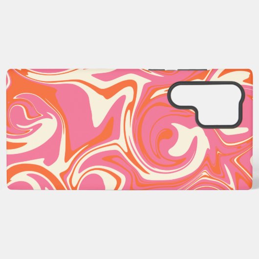 Spill - Rosa, Orange und Creme Samsung Galaxy Hülle (Rückseite (Horizontal))