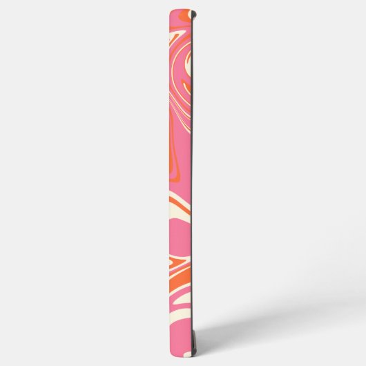 Spill - Rosa, Orange und Creme Samsung Galaxy Hülle (Linke Seite)