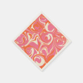 Spill - Rosa, Orange und Creme Serviette (Ecke)
