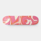 Spill - Rosa, Orange und Creme Skateboard (Horizontal)