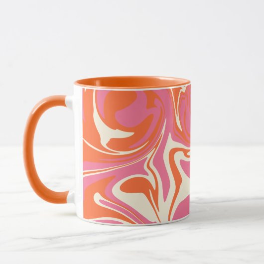 Spill - Rosa, Orange und Creme Tasse (Links)