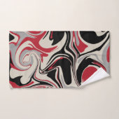 Spill - Rot, Grau, Schwarz und Knochenweiß Badhandtuch Set (Handtuch)