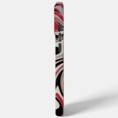 Spill - Rot, Grau, Schwarz und Knochenweiß Case-Mate iPhone Hülle (Rückseite / Links)