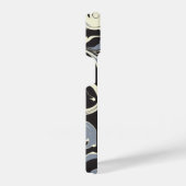 Spill - Schwarz, Grau und Creme iPhone Hülle (Rechte Seite)