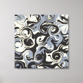 Spill - Schwarz, Grau und Creme Leinwanddruck (Vorderseite)