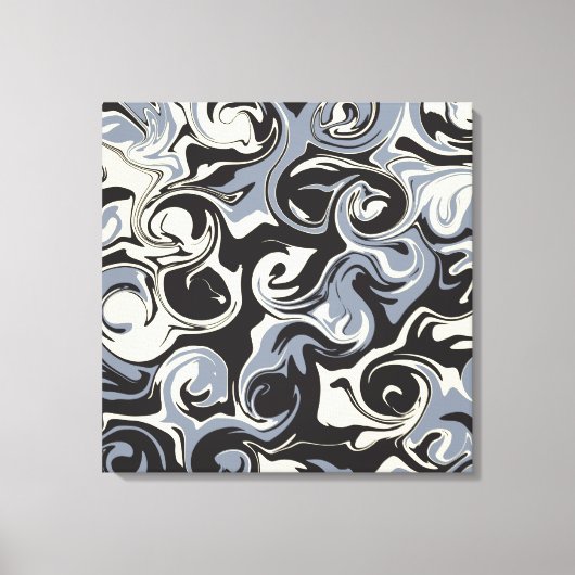 Spill - Schwarz, Grau und Creme Leinwanddruck (Vorderseite)