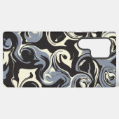 Spill - Schwarz, Grau und Creme Samsung Galaxy Hülle (Rückseite (Horizontal))
