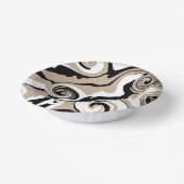 Spill - Taupe, Schwarz und Weiß Pappteller (Gewinkelt)