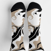 Spill - Taupe, Schwarz und Weiß Socken (Oben)