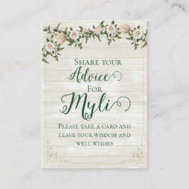 Spill the Tea Bridal Shower Flat Advice Card Hinweiskarte