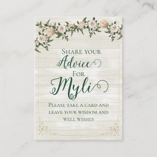 Spill the Tea Bridal Shower Flat Advice Card Hinweiskarte (Vorderseite)