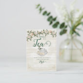 Spill the Tea Bridal Shower Flat Advice Card Hinweiskarte (Stehend Vorderseite)