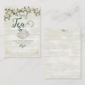 Spill the Tea Bridal Shower Flat Advice Card Hinweiskarte (Vorne/Hinten)