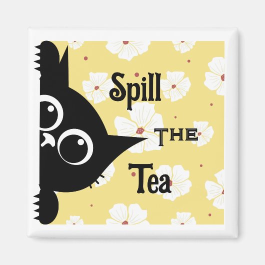 Spill the Tee Cat Magnet (Vorne)