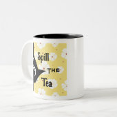 Spill the Tee Cat Zweifarbige Tasse (Vorderseite Links)