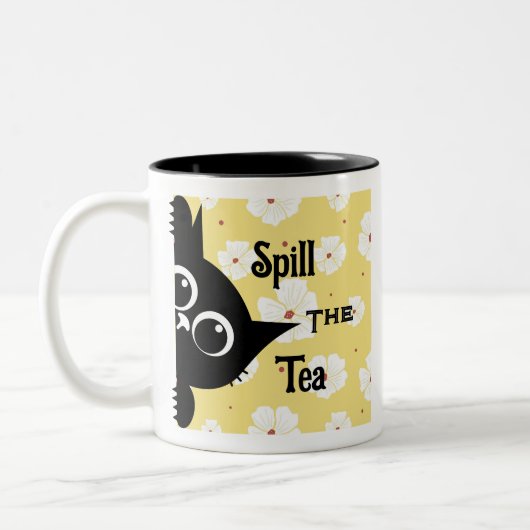 Spill the Tee Cat Zweifarbige Tasse (Links)