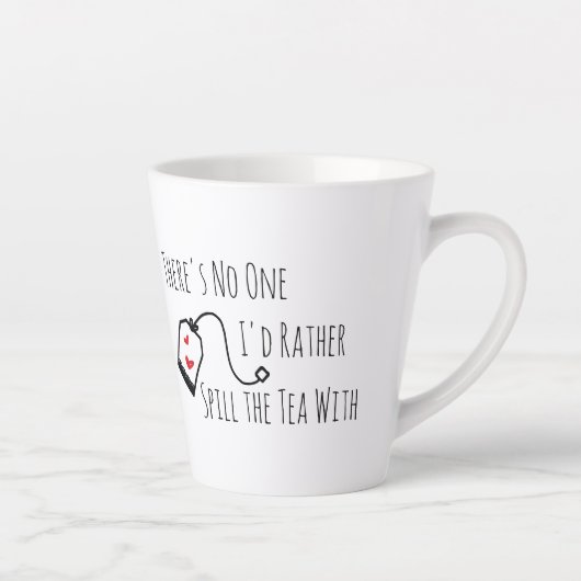 Spill the Tee Funny Sprichwort Geschenk für Freund Milchtasse (Rechts)