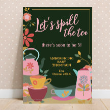 Spill the Tee Niedlich Baby Pregnancy Ankündigung