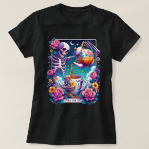Spill the Tee Skeleton Tarot Card T - Shirt