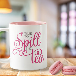 Spill the Teekonzept Girly Pink Brown Kaffee Tasse