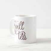 Spill the Teekonzept Trendy Brown Pink Kaffee Tass Kaffeetasse (Vorderseite Links)
