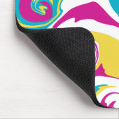 Spill - Türkis, Gelb, Rosa und Weiß Mousepad (Ecke)