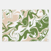 Spill - Weiß, Sand und Palmen grün Geschenkpapier Set (Vorderseite 2)