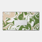 Spill - Weiß, Sand und Palmen grün Schreibtischunterlage (Tastatur & Maus)