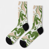 Spill - Weiß, Sand und Palmen grün Socken (Linkes Detail)