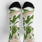 Spill - Weiß, Sand und Palmen grün Socken (Oben)