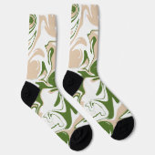 Spill - Weiß, Sand und Palmen grün Socken (Rechts)