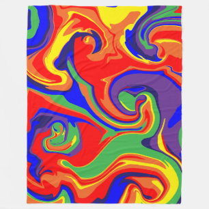 Spill - wirbelnder flüssiger Regenbogen Fleecedecke