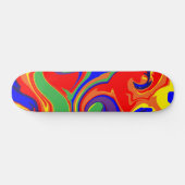 Spill - wirbelnder flüssiger Regenbogen Skateboard (Horizontal)