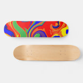 Spill - wirbelnder flüssiger Regenbogen Skateboard (Horizontal)