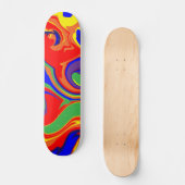 Spill - wirbelnder flüssiger Regenbogen Skateboard (Vorderseite)