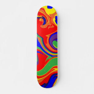 Spill - wirbelnder flüssiger Regenbogen Skateboard