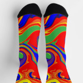 Spill - wirbelnder flüssiger Regenbogen Socken (Oben)