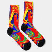 Spill - wirbelnder flüssiger Regenbogen Socken (Rechts)
