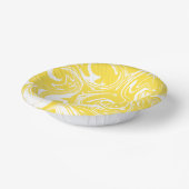 Spill - Zitronengelb und Weiß Pappteller (Gewinkelt)