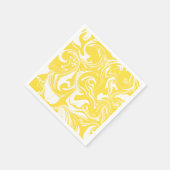 Spill - Zitronengelb und Weiß Serviette (Ecke)