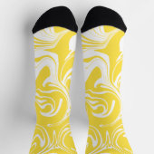 Spill - Zitronengelb und Weiß Socken (Oben)