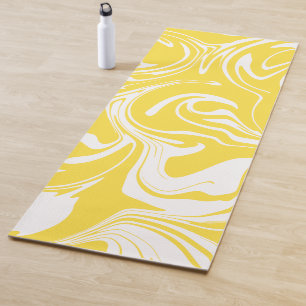Spill - Zitronengelb und Weiß Yogamatte