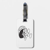 Spilled Beans Black and White Outline Gepäckanhänger (Rückseite vertikal)