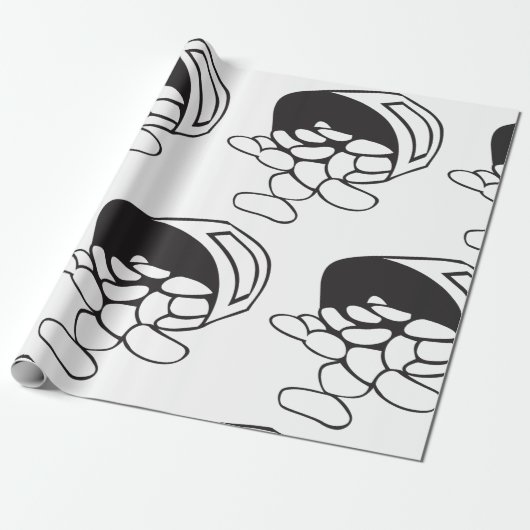 Spilled Beans Black and White Outline Geschenkpapier (Ungerollt)