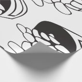 Spilled Beans Black and White Outline Geschenkpapier (Ecke)