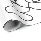 Spilled Beans Black and White Outline Geschenkpapier (Rolleneckpunkt)