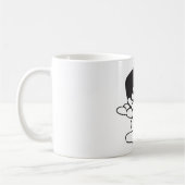 Spilled Beans Black and White Outline Kaffeetasse (Links)
