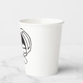 Spilled Beans Black and White Outline Pappbecher (Links)