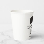 Spilled Beans Black and White Outline Pappbecher (Rechts)