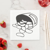 Spilled Beans Black and White Outline Serviette (Beispiel)